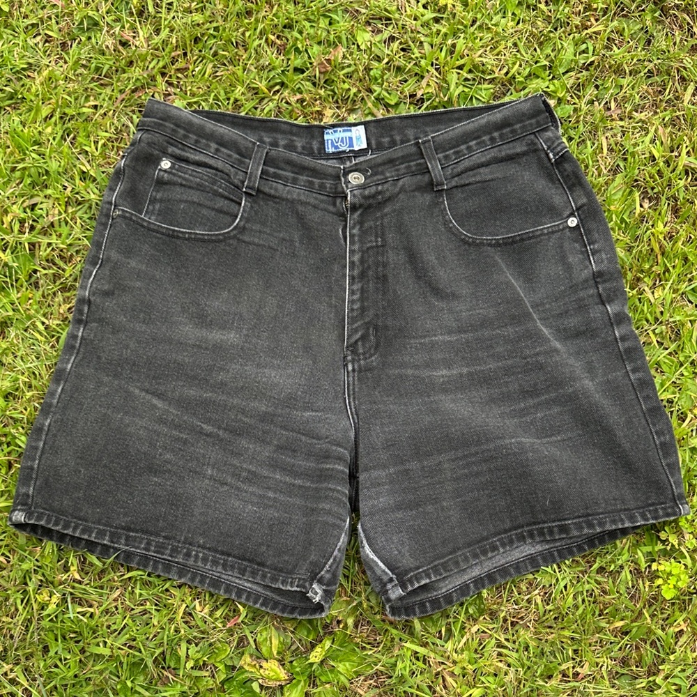 Vintage Y2K High Waisted Black Venezia Jean Shorts size 16